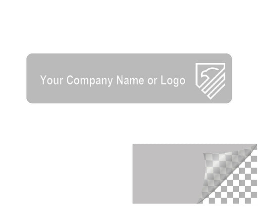 500 Grey TamperColor® Tamper Evident Security Label Seal Sticker, Rectangle 2" x 0.5" (51mm x 13mm). Custom Print. >Click on item details to customize it.