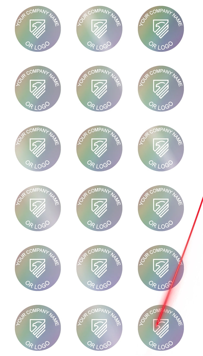 1,000 Rainbow TamperColor® Tamper Evident Security Label Seal Sticker, Circle 0.5" (13mm).Demetalized Laser Customization. >Click on item details to customize it.