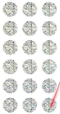5,000 Tamper Evident Holographic Silver Bright Security Round Label Seal Sticker, Round/ Circle 0.75" diameter (19mm). Demetalized Laser Customization. >Click on item details to customize it.