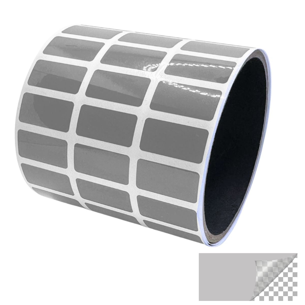 10,000 Grey Tamper-Evident Security Labels TamperColor® Seal Stickers, Rectangle 1" x 0.5" (25mm x 13mm).