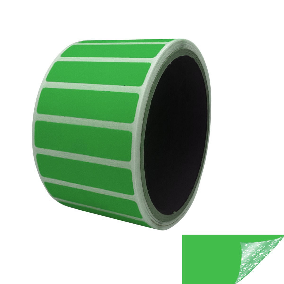 250 Green No Residue Tamper-Evident Security Labels TamperGuard® Seal Sticker, Rectangle 2" x 0.5" (51mm x 13mm).