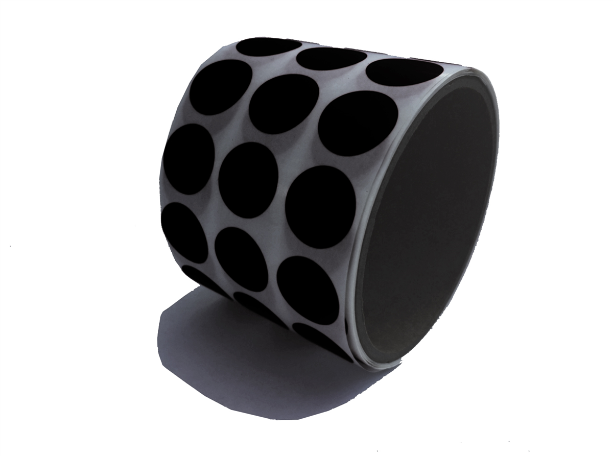 10,000 Black No Residue Tamper-Evident Security Labels TamperGuard® Seal Sticker, Round/ Circle 0.75" diameter (19mm).