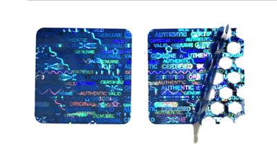 5,000 Blue Tamper Evident Holographic Security Label Seal Sticker, Square 1" x 1" (25mm x 25mm)