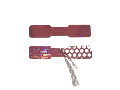 250 Red Tamper Evident Holographic Security Label Seal Sticker, Dogbone 1.75" x 0.375" (44mm x 9mm)