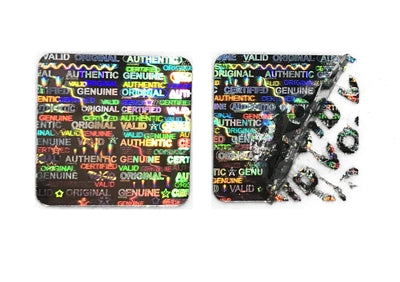 1,000 Silver Tamper Evident Holographic Security Label Seal Sticker, Square 0.75" (19mm).