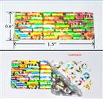 10,000 Silver Tamper Evident Holographic Security Label Seal Sticker, Rectangle 1.5" x 0.6" (38mm x 15mm).