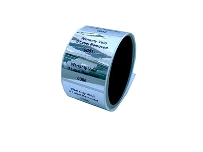 2,000 Non Residue Silver Bright Chrome Tamper-Evident Stickers TamperGuard® Security Label Seal , Rectangle 2" x 1" (51mm x 25mm) >Click on item details to customize.