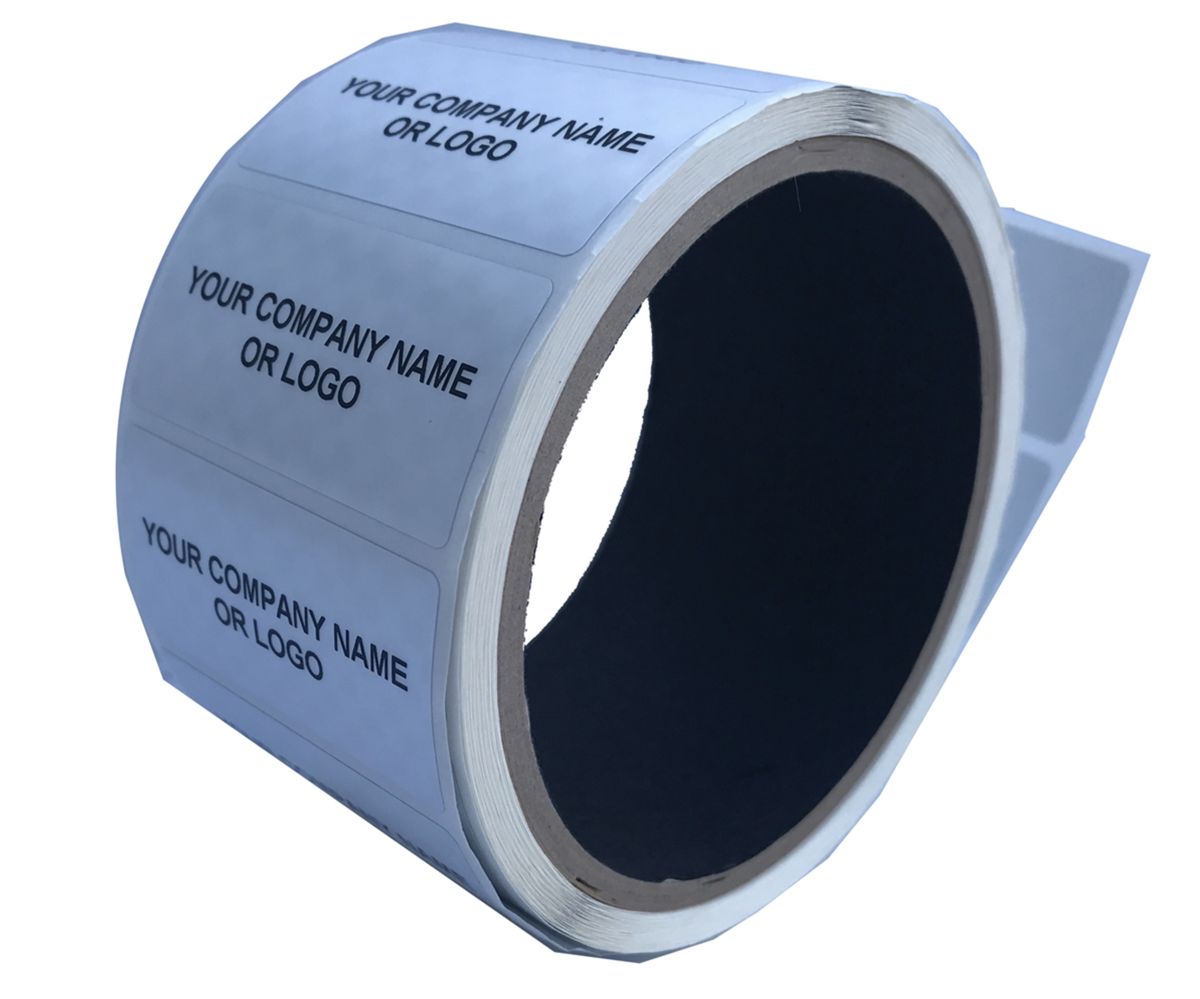 500 Non Residue Silver Matte Chrome Tamper-Evident Stickers TamperGuard® Security Label Seal , Rectangle 2" x 1" (51mm x 25mm) >Click on item details to customize.
