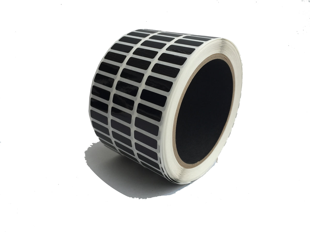2,000 Black Tamper-Evident Security Labels TamperColor® Seal Stickers, Rectangle 0.75" x 0.25" (19mm x 6mm).