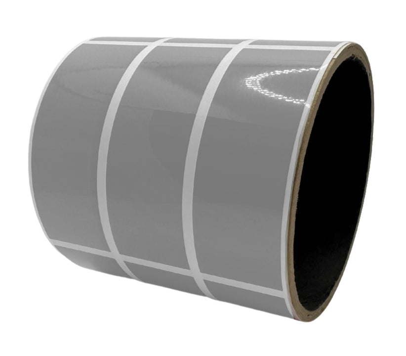 1,000 Grey Tamper-Evident Security Labels TamperColor® Seal Stickers, Rectangle 2.75" x 1" (70mm x 25mm).