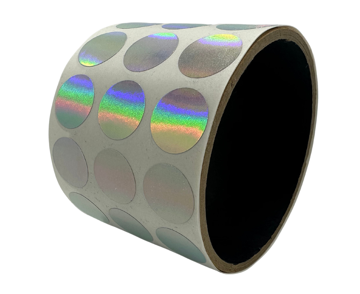 1,000 Rainbow Tamper-Evident Security Labels TamperColor® Seal Stickers, Circle 0.5" (13mm).