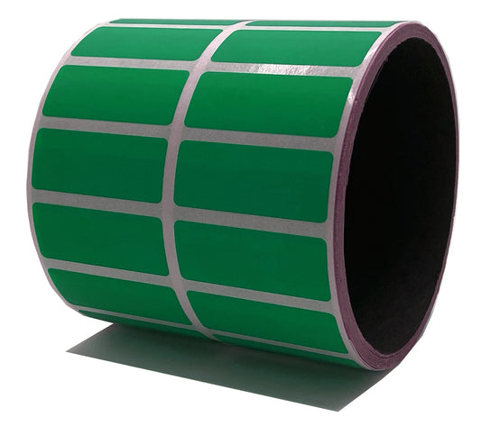 250 Green Tamper-Evident Security Labels TamperGuard® Seal Sticker, Rectangle 1.5" x 0.6" (38mm x 15mm).