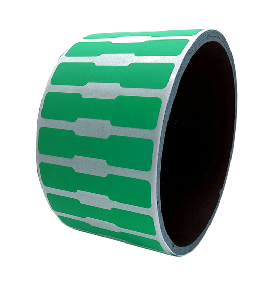 10,000 Green No Residue Tamper-Evident Security Labels TamperGuard® Seal Sticker, Dogbone 1.75" x 0.375" (44mm x 9mm).