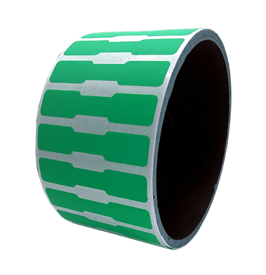 500 Green No Residue Tamper-Evident Security Labels TamperGuard® Seal Sticker, Dogbone 1.75" x 0.375" (44mm x 9mm).
