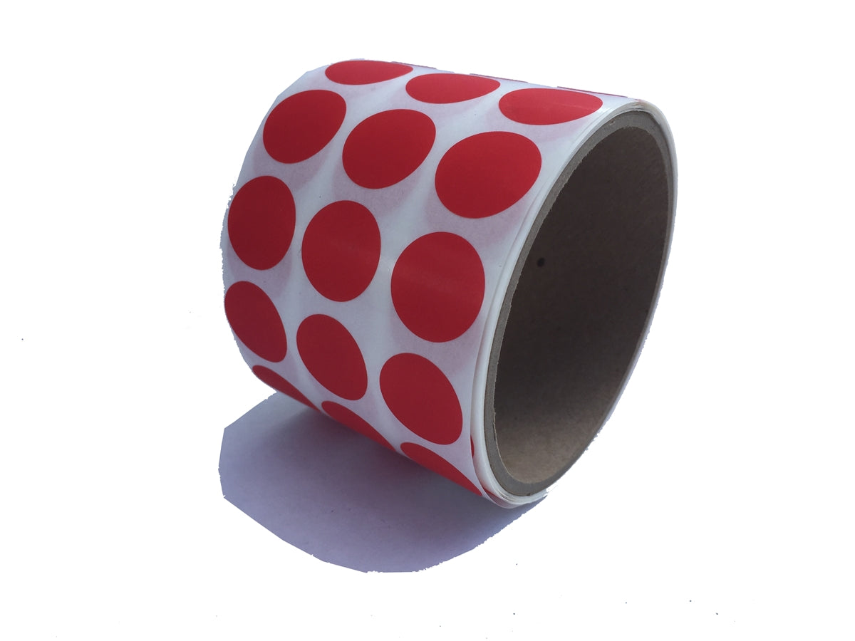 10,000 Red No Residue Tamper-Evident Security Labels TamperGuard® Seal Sticker, Round/ Circle 0.75" diameter (19mm).
