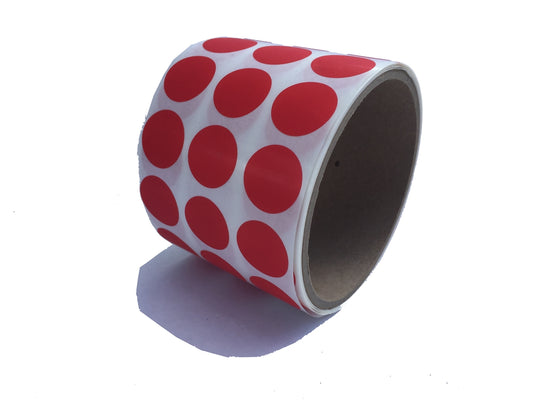500 Red No Residue Tamper-Evident Security Labels TamperGuard® Seal Sticker, Round/ Circle 0.75" diameter (19mm).