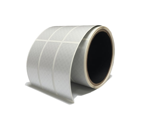 250 Silver Matte Tamper-Evident Security Labels TamperGuard® Seal Sticker, Rectangle 2.75" x 1" (70mm x 25mm).