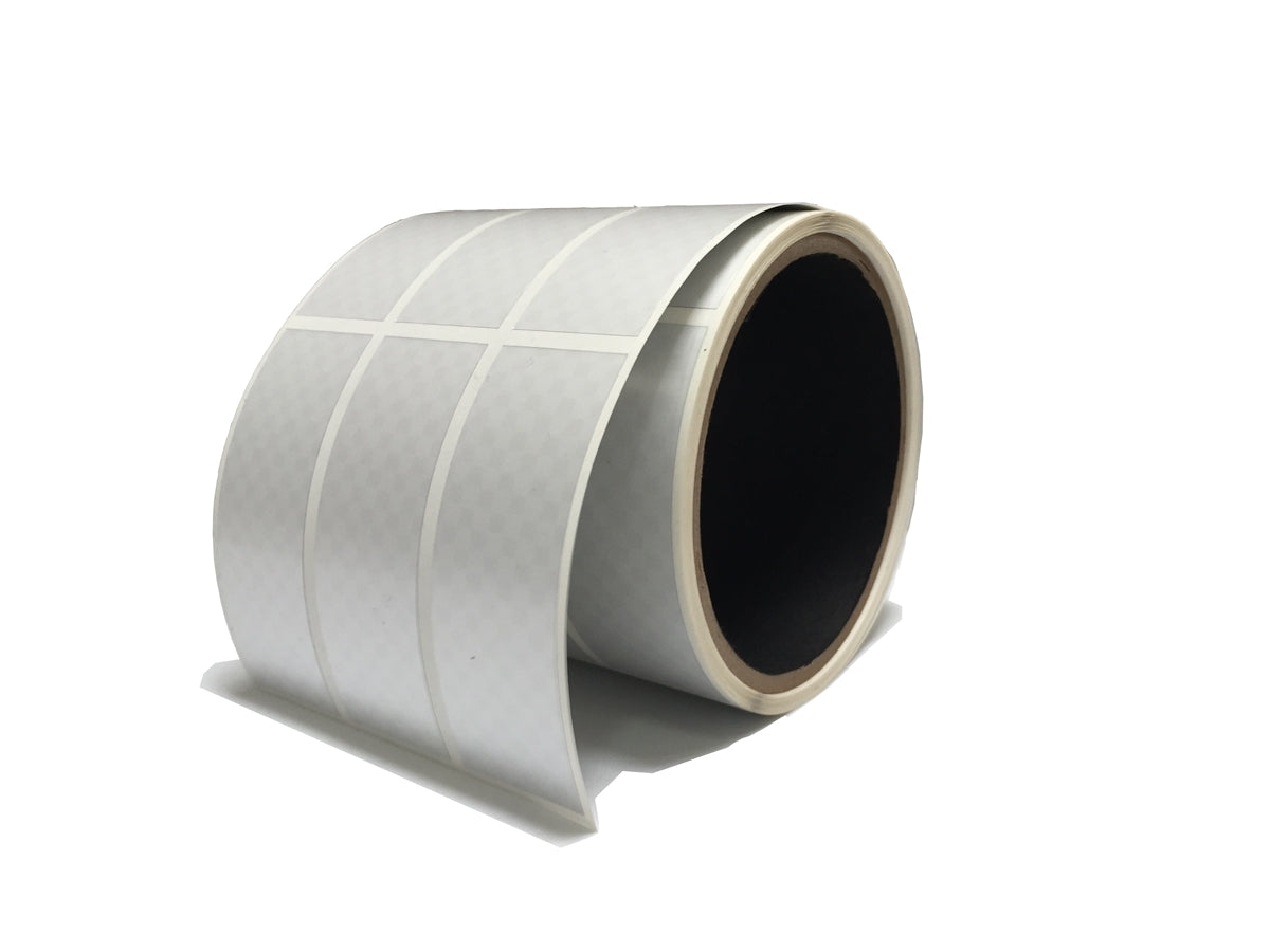 2,000 Silver Matte Tamper-Evident Security Labels TamperGuard® Seal Sticker, Rectangle 2.75" x 1" (70mm x 25mm).