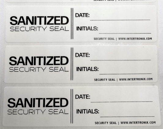 10,000 Medium Size White No Residue Area Seal Security Labels TamperGuard®  For Doors 4" x 1" (101.6 mm x 25.4mm)