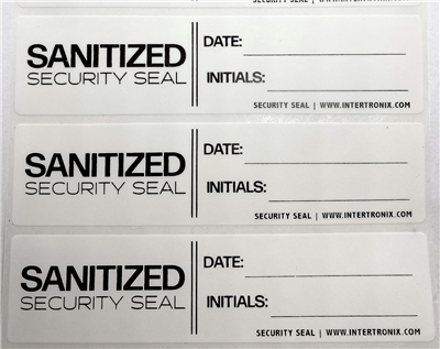 250 Medium Size White No Residue Area Seal Security Labels TamperGuard® For Doors 4" x 1" (101.6 mm x 25.4mm)