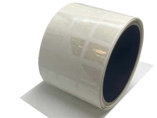 500 Clear Tamper Evident Holographic Security Label Seal Sticker, Rectangle .75" x 0.6" (19mm x 15mm).