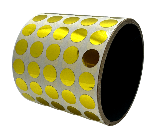 2,000 TamperVoidPro® Bright Gold Metallic Tamper-Evident Security Labels Seal Sticker, Round/ Circle 0.625" diameter (16mm).