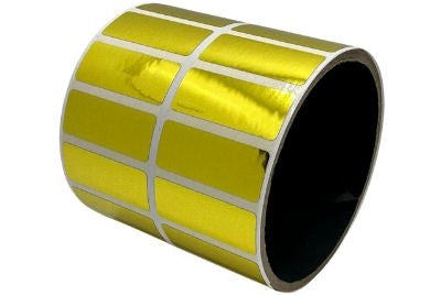 2,000 Gold Bright TamperVoidPro Metallic Tamper Evident Security Labels Seal Sticker, Rectangle 1.5" x 0.6" (38mm x 15mm).