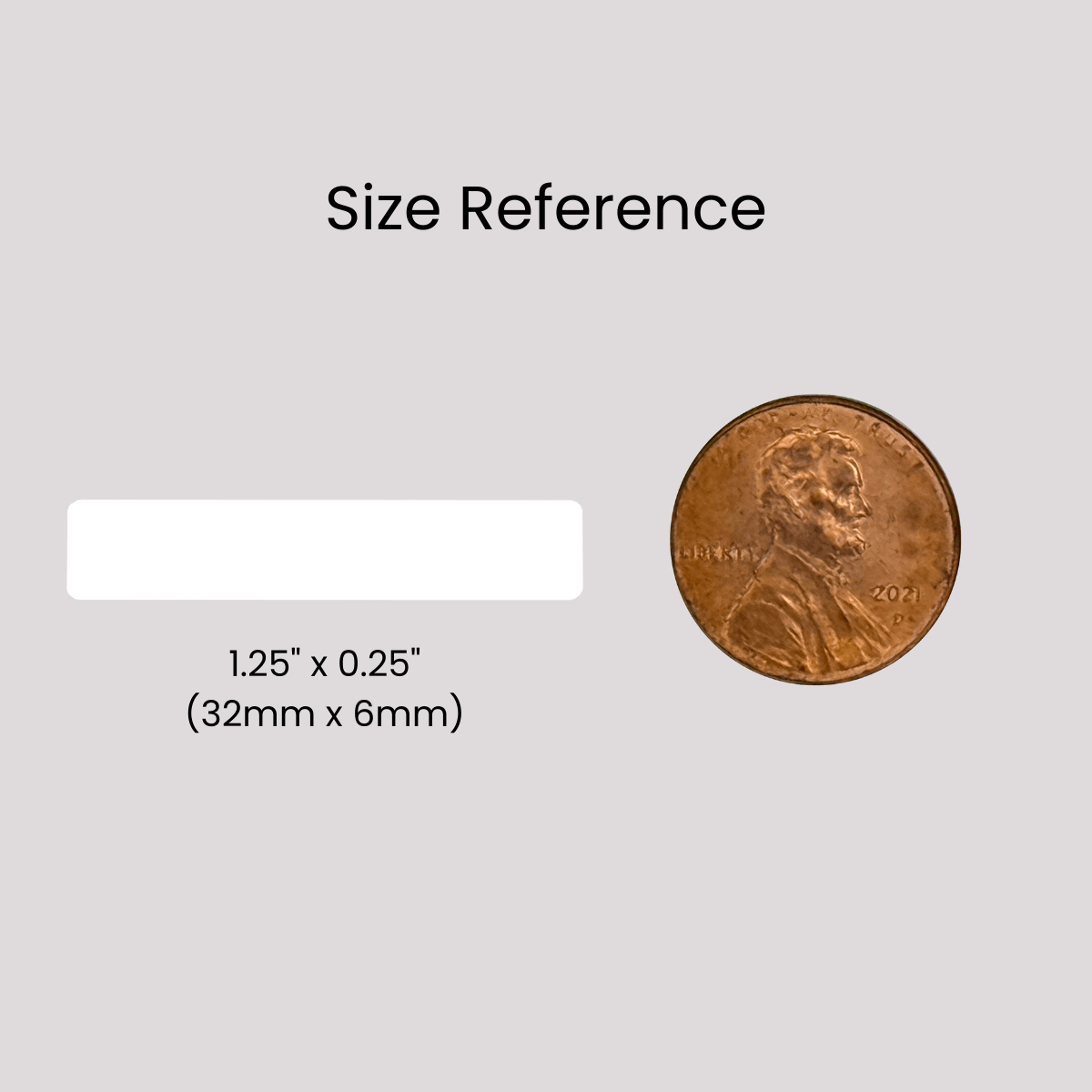 50,000 TamperFlex® Tamper Evident Delaminating Labels, Custom Color + Custom Print - Size 1.25" x .25" (31.75mm x 6.35mm)