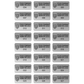 500 Custom Printed Asset Identification Security Stickers with Brushed Chrome Finish Size 1" x 0.5" (25mm x 13mm) >Click on item details to customize.