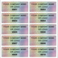 500 Custom Printed Asset Identification Security Stickers with Holographic Rainbow Finish Size 1.5" x 0.6" (38mm x 15mm) >Click on item details to customize.