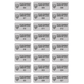 2,000 Custom Printed Asset Identification Security Stickers with Silver Matte Finish Size 1" x 0.5" (25mm x 13mm) >Click on item details to customize.