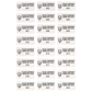 1,000 Custom Printed Asset Identification Security Stickers White Color Size 1" x 0.5" (25mm x 13mm) >Click on item details to customize.