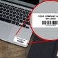 1,000 Custom Printed Asset Identification Security Stickers White Color Size 1.5" x 0.6" (38mm x 15mm) >Click on item details to customize.