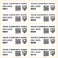 1,000 Custom Printed Asset Identification Security Stickers White Color Size 1.5" x 0.6" (38mm x 15mm) >Click on item details to customize.
