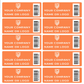 5,000 Custom Printed Two Colors Asset Identification Tags 1.5" x 0.6" (38mm x 15mm) >Click on item details to customize.