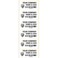 250 Custom Printed Asset Identification Security Stickers White Color Size 2" x 1" (51mm x 25mm) >Click on item details to customize.
