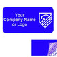 5,000 TamperColor® Blue Custom Printed Security Labels: Tamper Evident, Rectangle 1" x 0.5" (25mm x 13mm) >Click on item details to customize.