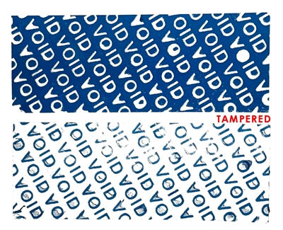 2,000 TamperColor® Blue Custom Printed Security Labels: Tamper Evident, Rectangle 2.75" x 1" (70mm x 25mm) >Click on item details to customize.