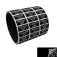 250 Black TamperColor® Tamper Evident Security Label Seal Sticker, Rectangle 1"x 0.375" (25mm x 9mm). Custom Print. >Click on item details to customize it.