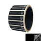 250 Black TamperColor® Tamper Evident Security Label Seal Sticker, Rectangle 2" x 0.5" (51mm x 13mm). Custom Print. >Click on item details to customize it.