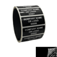 250 Black TamperColor® Tamper Evident Security Label Seal Sticker, Rectangle 2" x 0.75" (51mm x 19mm). Custom Print. >Click on item details to customize it.