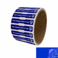 500 TamperColor® Blue Custom Printed Security Labels: Dogbone Shape Size 1.75" x 0.375 (44mm x 9mm) >Click on item details to customize.