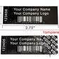 5,000 TamperColor® Black Custom Printed Security Labels: Tamper Evident, Rectangle 2.75" x 1" (70mm x 25mm) >Click on item details to customize.