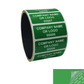 250 Green TamperColor® Tamper Evident Security Label Seal Sticker, Rectangle 2" x 0.75" (51mm x 19mm). Custom Print. >Click on item details to customize it.