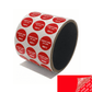 250 Red TamperColor® Tamper Evident Security Label Seal Sticker, Circle 0.75" (19mm). Custom Print. >Click on item details to customize it.