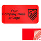 500 TamperColor® Red Custom Printed Security Labels: Tamper Evident, Rectangle 1" x 0.5" (25mm x 13mm) >Click on item details to customize.