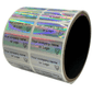 1,000 TamperColor® Holographic Rainbow Color/ Finish Custom Printed Security Labels: Tamper Evident, Rectangle 1.5" x 0.6" (38mm x 15mm) >Click on item details to customize.