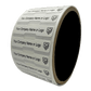 1,000 TamperColor® White Custom Printed Security Labels: Tamper Evident, Dogbone Shape Size 1.75" x 0.375 (44mm x 9mm) >Click on item details to customize.