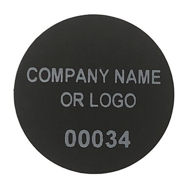 10,000 Non Residue Clear Tamper-Evident Stickers TamperGuard® Security Label Seal , Circle 0.75" (19mm) Diameter >Click on item details to customize.