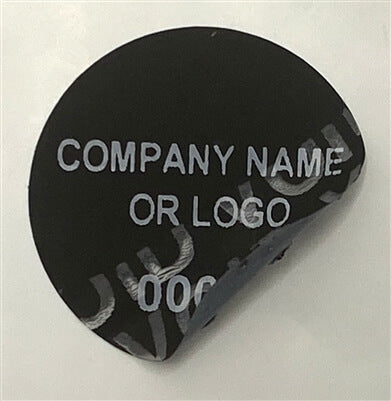 10,000 Non Residue Clear Tamper-Evident Stickers TamperGuard® Security Label Seal , Circle 0.75" (19mm) Diameter >Click on item details to customize.